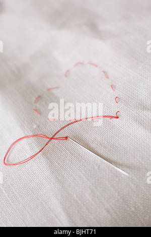 Coeur cousu Banque D'Images