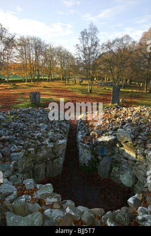 Neothithic historique Clava Cairns près de Culloden Moor, Inverness Banque D'Images