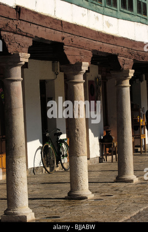 Place principale datant du xiiième siècle, Almagro. La province de Ciudad Real, Castille-La Manche, Espagne Banque D'Images