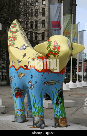 8 pour 08, 'Environnement' Superlambanana Liverpool, Merseyside, Royaume-Uni Banque D'Images