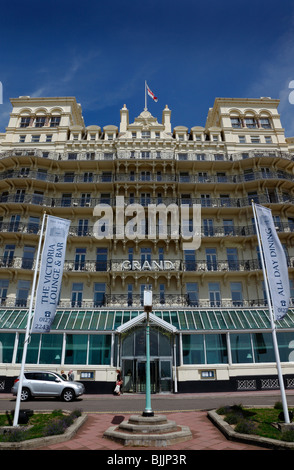 L'Angleterre, l'East Sussex, Brighton, l'extérieur de l'hôtel Grand sur le front de Kings Road. Banque D'Images