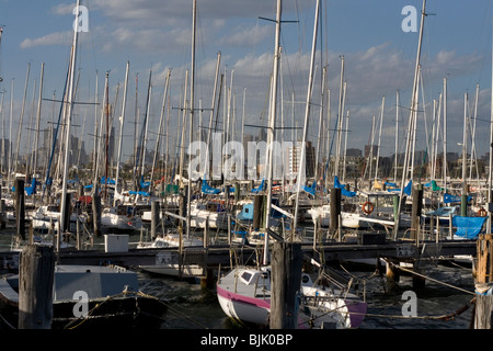 Melbourne, de l'embarcadère à St Kilda. Banque D'Images