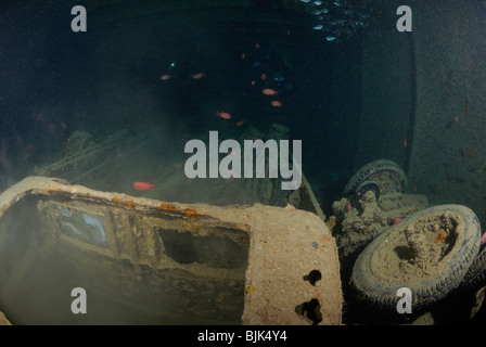 Épave du Thistlegorm dans la mer Rouge, au large de l'Égypte. Banque D'Images