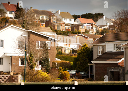 Waunfawr 1960 suburban housing estate, Aberystwyth, Pays de Galles UK Banque D'Images