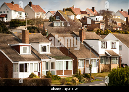 Waunfawr 1960 suburban housing estate, Aberystwyth, Pays de Galles UK Banque D'Images