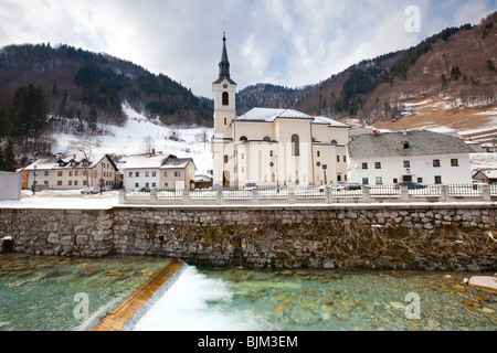 Zelezniki, Alpes slovènes Banque D'Images