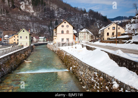 Zelezniki, Alpes slovènes Banque D'Images