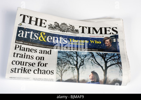 Le journal The Times Banque D'Images