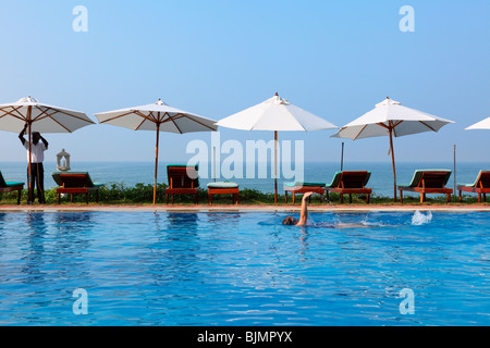 Piscine, Bethsaida Hermitage près de Kovalam, Kerala, Inde du Sud, Inde, Asie Banque D'Images