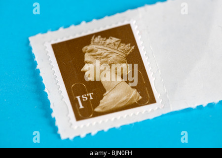 Première classe britannique timbre-poste. Utilisez uniquement éditoriale Banque D'Images