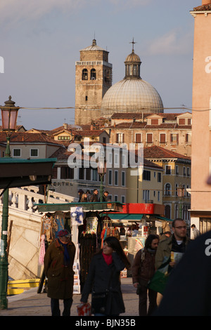 Grand Canal Venise l'église San Geremia- Banque D'Images