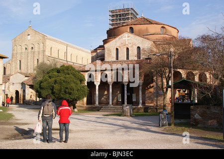 Torcello, Venise, l'église de Santa Fosca et basilique de Santa Maria Assunta Banque D'Images