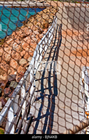 Pailing Beachside Fence Banque D'Images