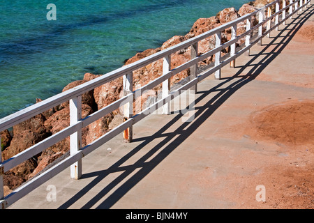 Pailing Beachside Fence Banque D'Images