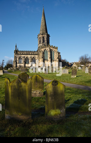 Église paroissiale de tous les Saints, Bakewell, Derbyshire. Banque D'Images