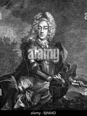 Charles VII Albert, 6.8.1697 - 20.1.1745, Saint Empereur romain 24.1.1742 - 20.1.1745, gravure sur cuivre par F. J. Spaett, 18e siècle, l'artiste n'a pas d'auteur pour être effacé Banque D'Images