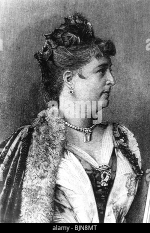 Lehmann, Lilli, 24.11.1848 - 16.5.1929, chanteuse allemande d'opéra (soprano), portrait, profil, gravure de bois, 1896, Banque D'Images