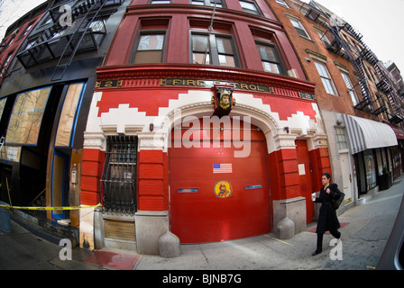 Un ancien poste de patrouille d'incendie de New York à Greenwich Village Banque D'Images