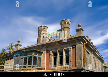Voir d & du south west coast path dans le Dorset. tête de durlston Country Park près de swanage Banque D'Images