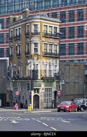 Le frère noir public house, Queen Victoria Street, New Bridge Street, Blackfriars, Londres, Royaume-Uni Banque D'Images