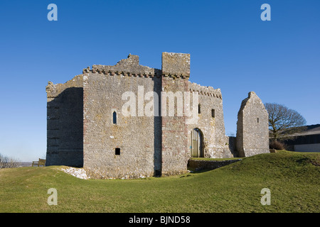 Weobley Castle ruins sur la péninsule de Gower, dans le sud du Pays de Galles, Royaume-Uni Banque D'Images