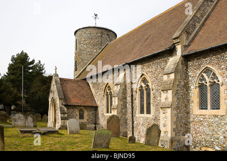 L'église St Mary.Burnham Deepdale. La Norfolk Banque D'Images