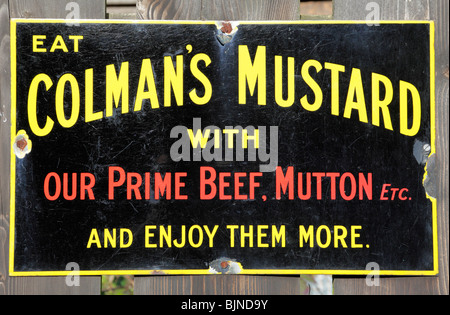 Vieux Colman's mustard sign Banque D'Images