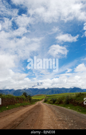 Chemin menant aux montagnes, Pérou Banque D'Images