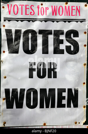 Votes pour les femmes poster ancien Banque D'Images