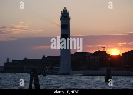 Venise- Faro, Murano, coucher du soleil Banque D'Images