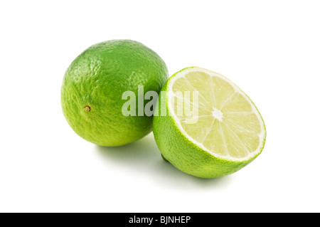 Lime Green isolated on white Banque D'Images