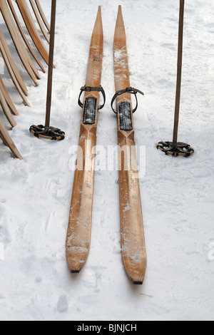 Le ciel à l'ancienne à vendre au marché d'hiver de Jokkmokk. Banque D'Images