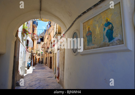 Ruelles médiévales de la vieille ville de Bari steets, Pouilles Italie Banque D'Images