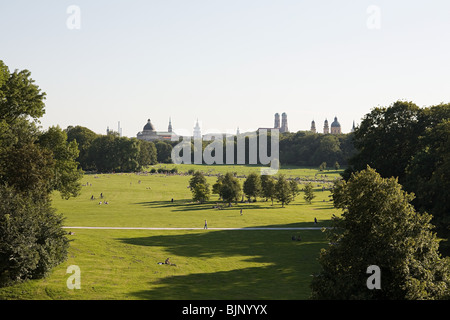 Jardin anglais munich Banque D'Images