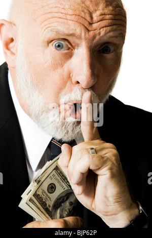 Portrait of businessman with billets américains Banque D'Images