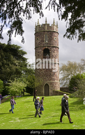 La tour construite en 1764 dans la région de Goldney Hall jardin public annuel Journée portes ouvertes l'Université de Bristol en Angleterre du Sud-Ouest UK Banque D'Images