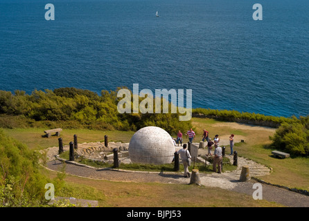 Voir d & du south west coast path dans le Dorset. tête de durlston Country Park près de swanage Banque D'Images