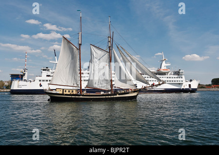 Le Hanse Sail 2008, Rostock-Warnemünde, Bavière, Allemagne, Europe Banque D'Images