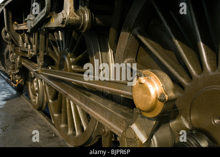 Détail de 60009 "Union de l'Afrique du Sud', une classe A4 LNER locomotive à vapeur à Crewe, Cheshire, Royaume-Uni Banque D'Images