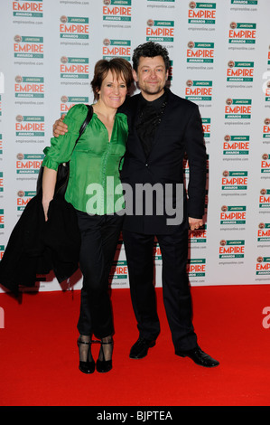 LORRAINE ASHBOURNE & Andy Serkis 2010 JAMESON EMPIRE AWARDS A Grosvenor House Hotel Park Lane Londres Angleterre 28 Mars 2010 Banque D'Images