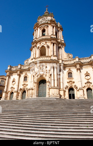 L'église baroque de St George conçu par Gagliardi 1702 , Modica, Sicile Banque D'Images