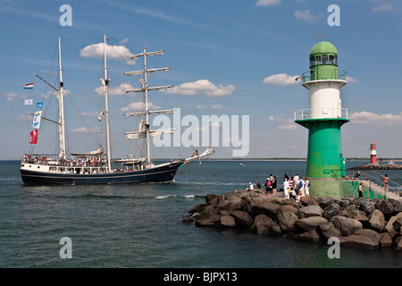 Le Hanse Sail 2008, Rostock-Warnemünde, Bavière, Allemagne, Europe Banque D'Images