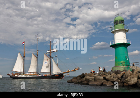 Le Hanse Sail 2008, Rostock-Warnemünde, Bavière, Allemagne, Europe Banque D'Images