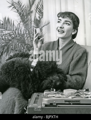 MARIA CALLAS - American-Greek chanteur d'environ 1958 Banque D'Images