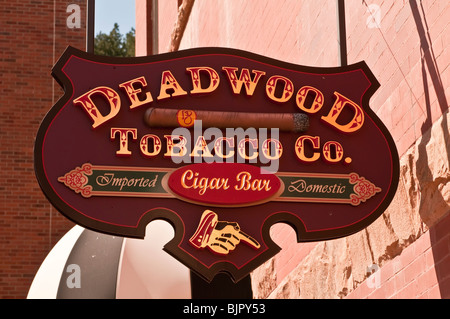 La Boutique Sign, Deadwood Tobacco Company, Deadwood, Dakota du Sud, USA Banque D'Images