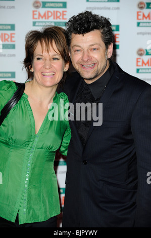 LORRAINE ASHBOURNE & Andy Serkis 2010 JAMESON EMPIRE AWARDS A Grosvenor House Hotel Park Lane Londres Angleterre 28 Mars 2010 Banque D'Images