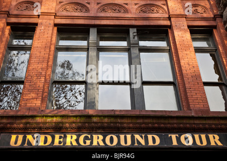 Visite souterraine de Seattle, Pioneer, Pioneer Square, Seattle, Washington USA Banque D'Images