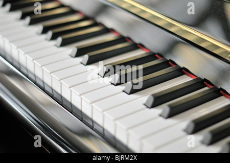 Touches de piano-close-up Banque D'Images