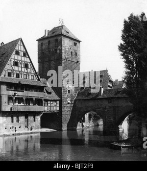 Henkersteg (le pont de pendu), Nuremberg, Bavière, Allemagne, c1900s.Artist : Wurthle & Sons Banque D'Images