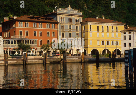 Hotel Europa à Riva del Garda Banque D'Images